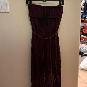 Hugo low plum color dress
